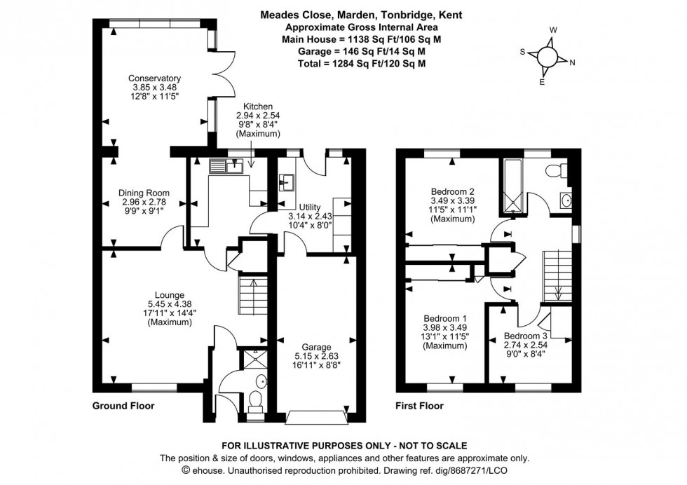Floorplan for Meades Close, Marden, Tonbridge