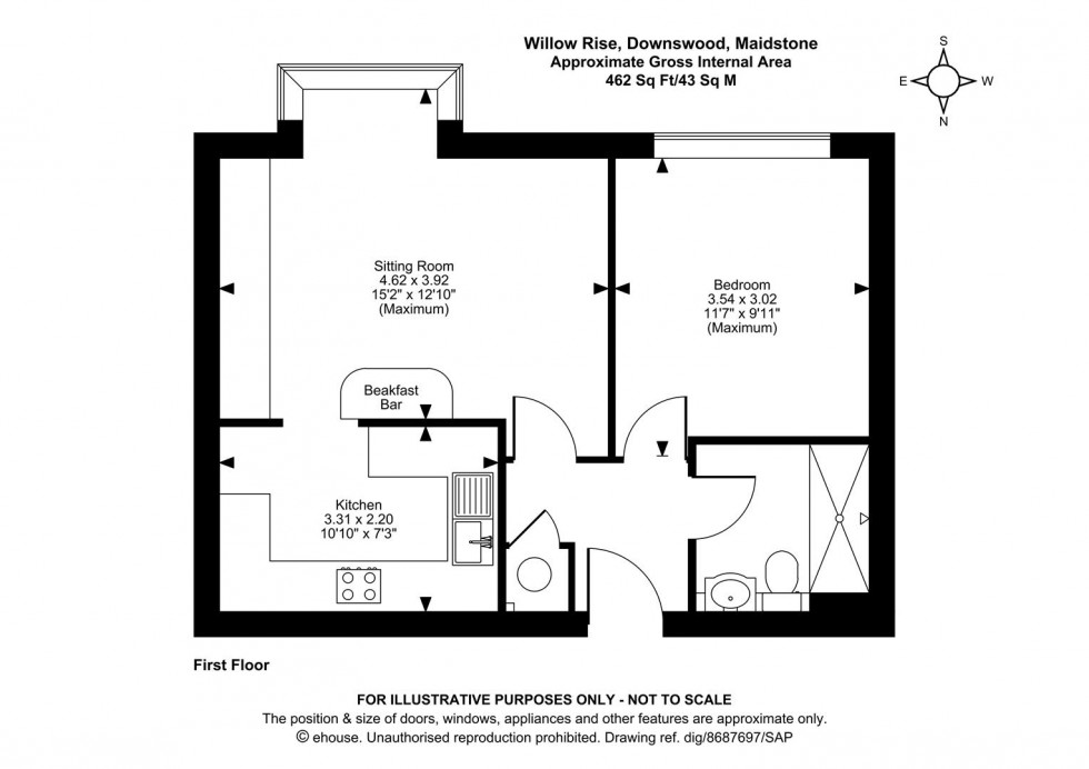 Floorplan for Willow Rise, Downswood, Maidstone