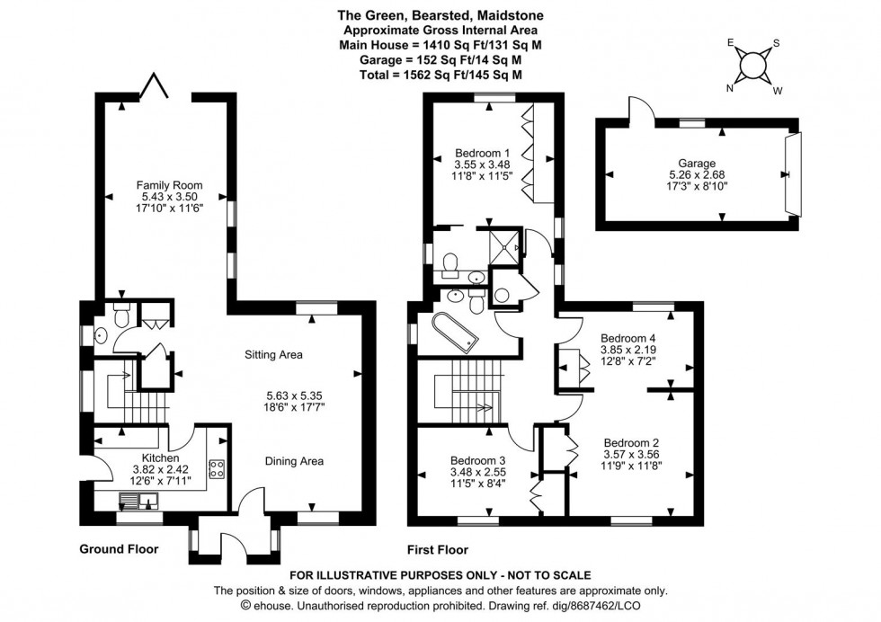Floorplan for The Green, Bearsted, Maidstone