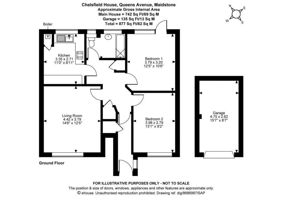 Floorplan for Queens Avenue, Maidstone