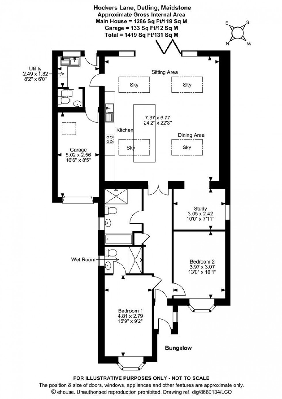 Floorplan for Hockers Lane, Detling, Maidstone