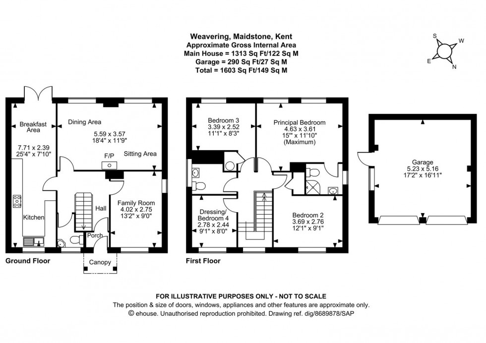 Floorplan for Cornflower Close, Weavering, Maidstone
