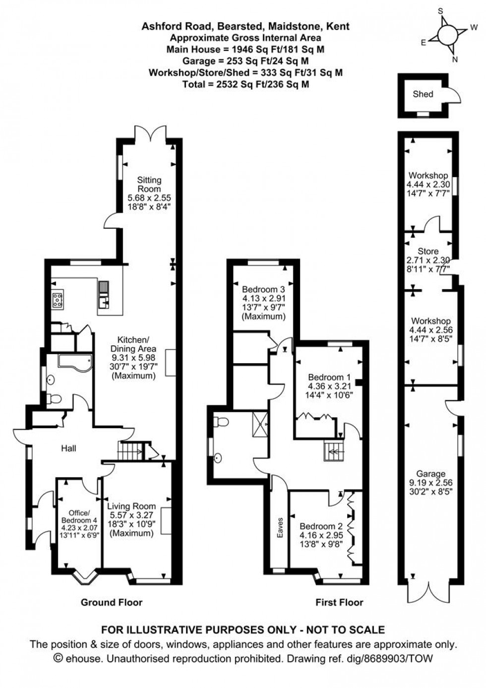 Floorplan for Ashford Road, Bearsted, Maidstone