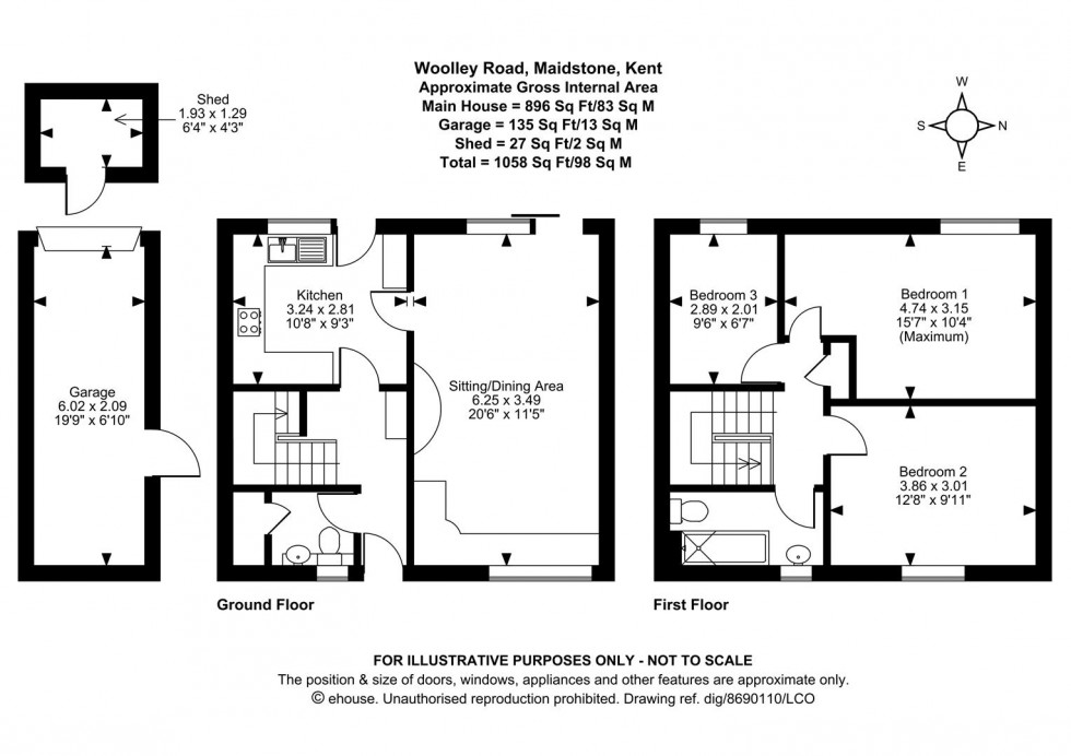 Floorplan for Woolley Road, Maidstone