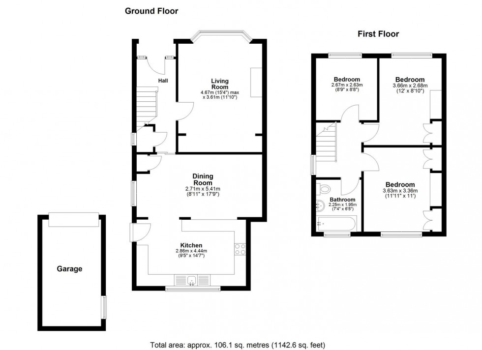 Floorplan for Lunsford Lane, Larkfield, Aylesford