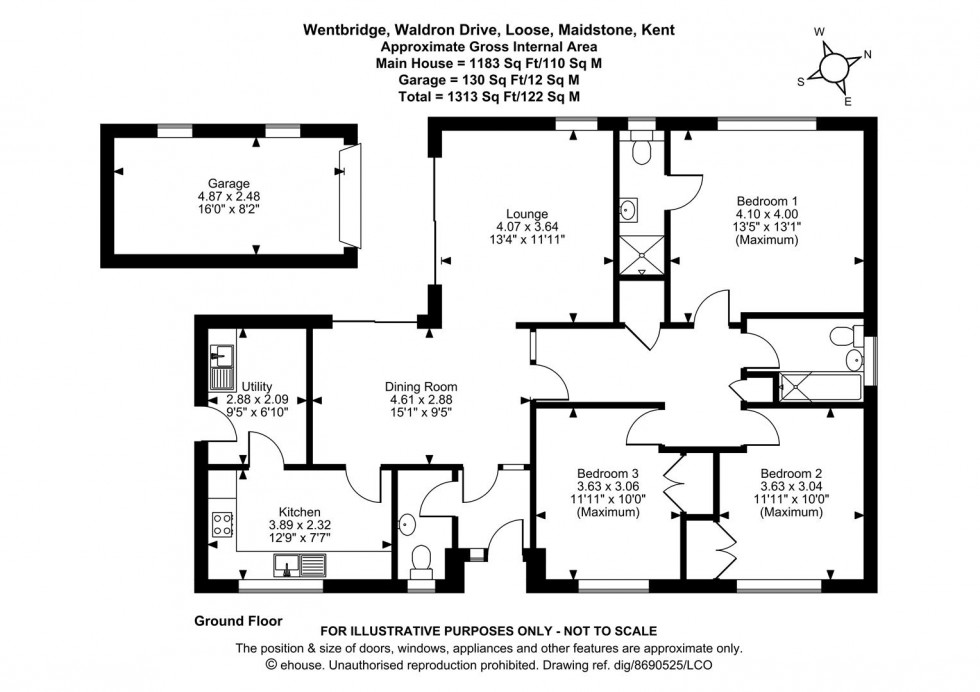 Floorplan for Waldron Drive Loose, Maidstone