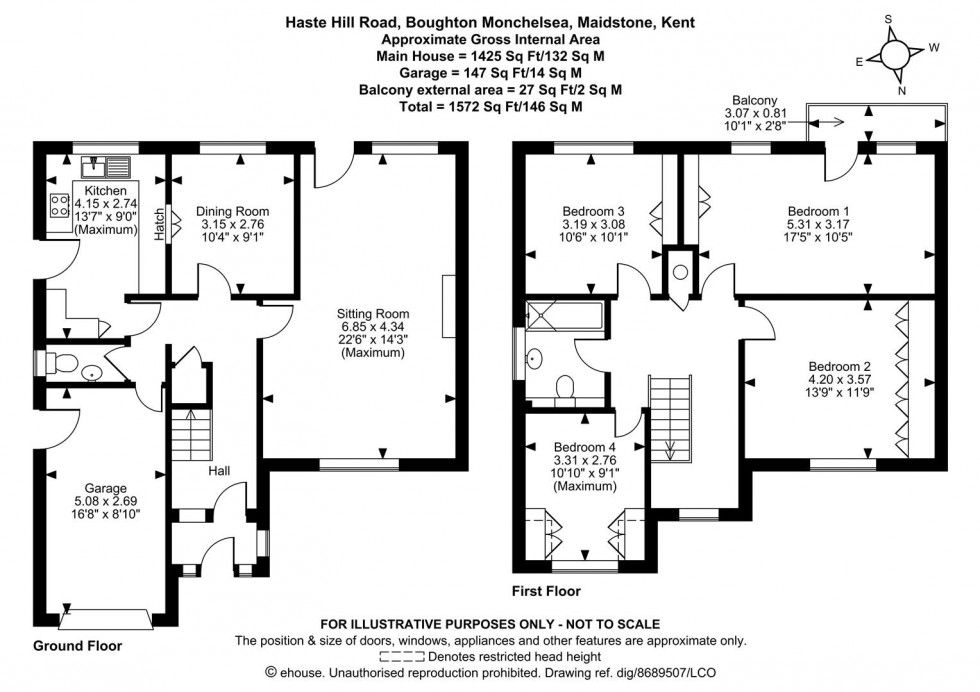 Floorplan for Haste Hill Road, Boughton Monchelsea, Maidstone