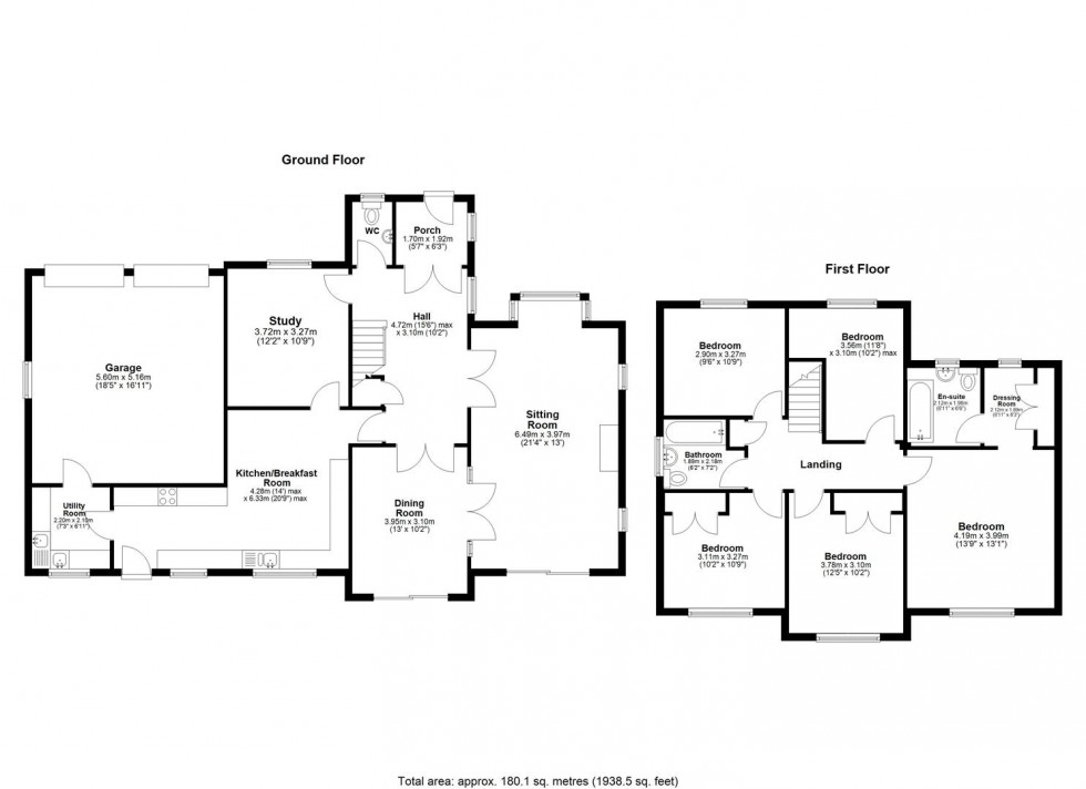 Floorplan for Burleigh Drive, Maidstone