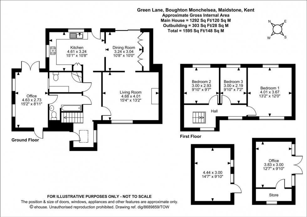 Floorplan for Green Lane, Boughton Monchelsea, Maidstone