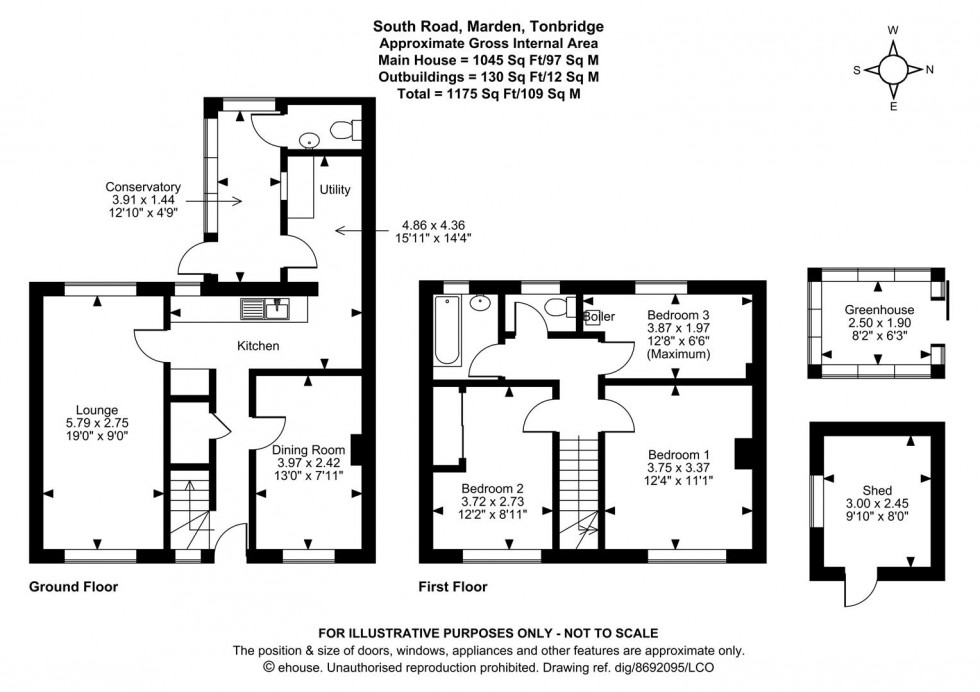 Floorplan for South Road, Marden, Tonbridge
