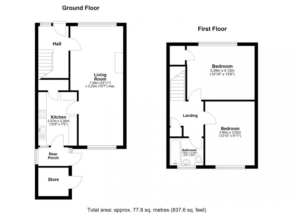 Floorplan for Reculver Walk, Senacre, Maidstone
