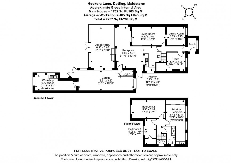 Floorplan for Hockers Lane, Detling, Maidstone
