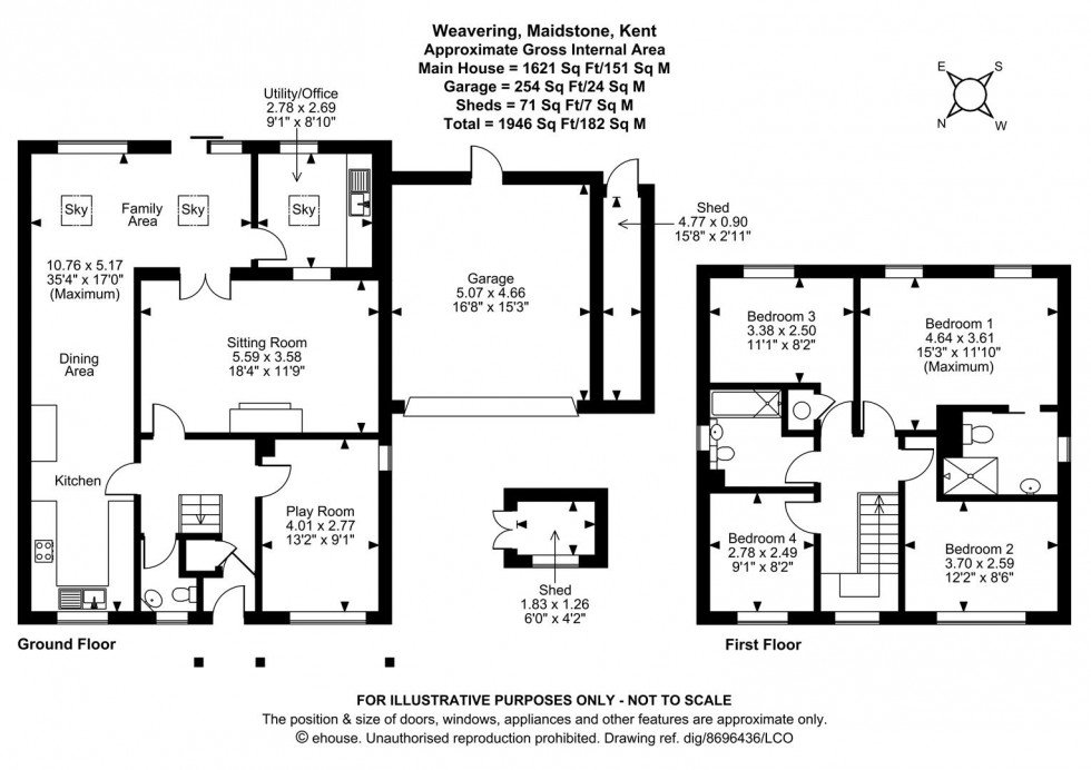 Floorplan for Wheatfields, Weavering, Maidstone