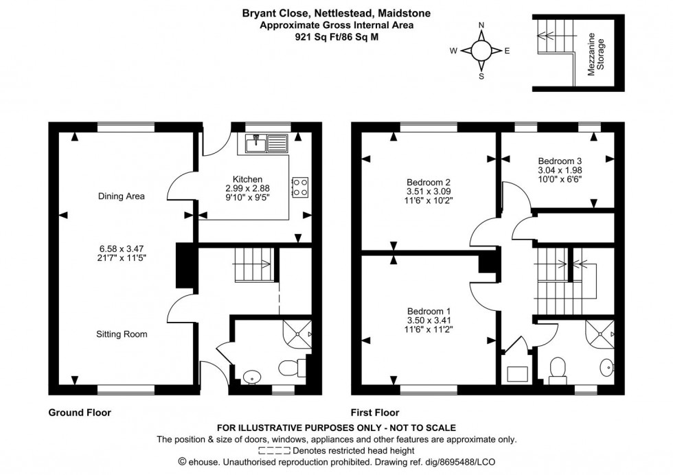 Floorplan for Bryant Close, Nettlestead, Maidstone
