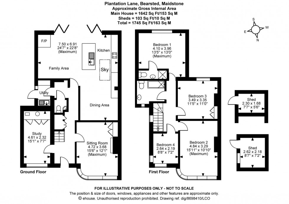 Floorplan for Plantation Lane, Bearsted, Maidstone