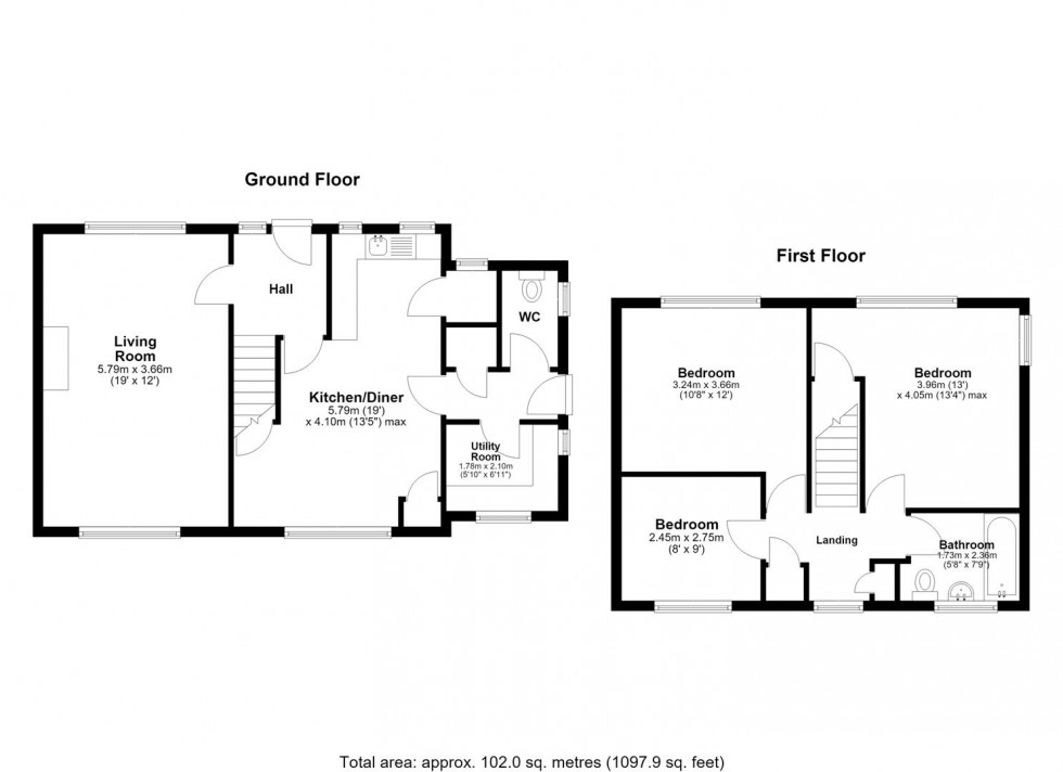 Floorplan for St Stephens Cottage, Charlton Lane, West Farleigh