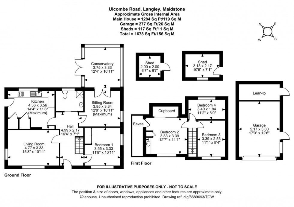 Floorplan for Ulcombe Road, Langley, Maidstone