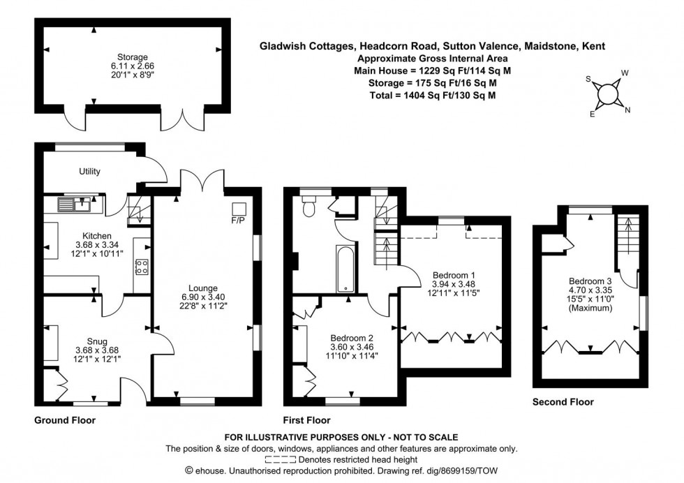 Floorplan for Headcorn Road, Sutton Valence, Maidstone