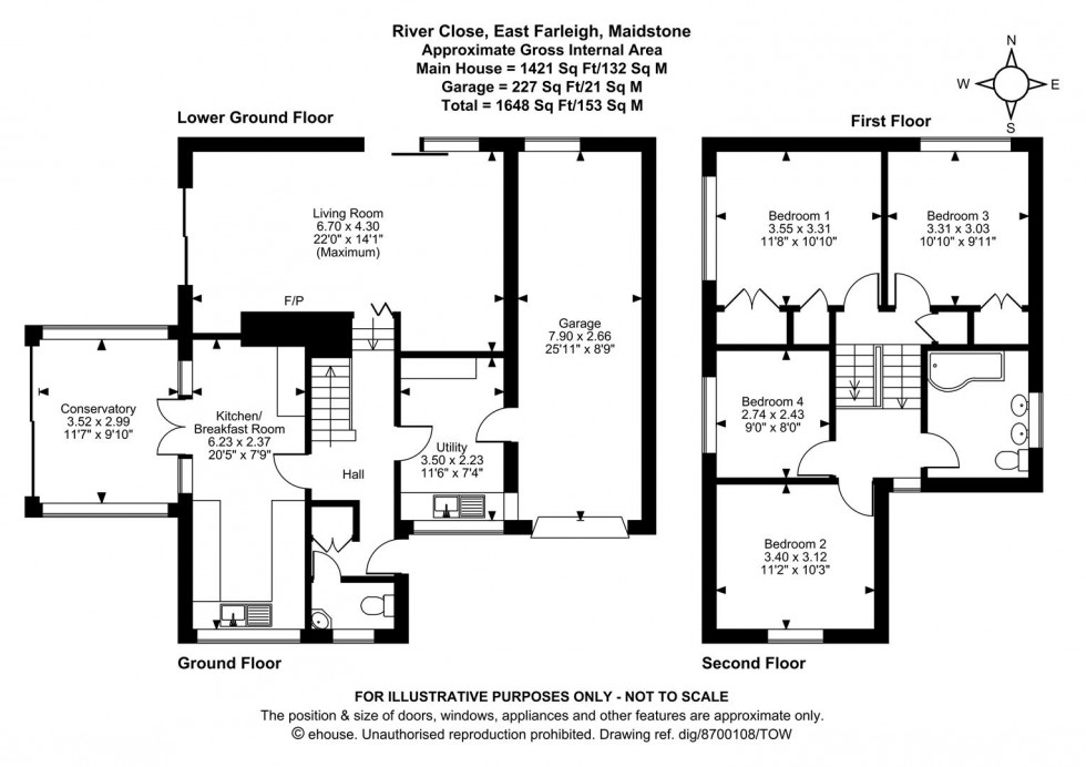 Floorplan for River Close, East Farleigh, Maidstone