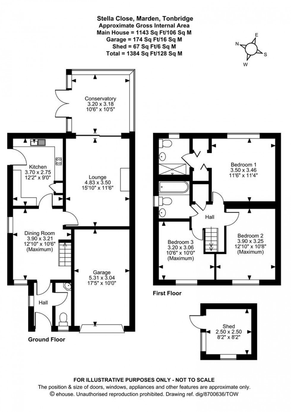 Floorplan for Stella Close, Marden, Tonbridge