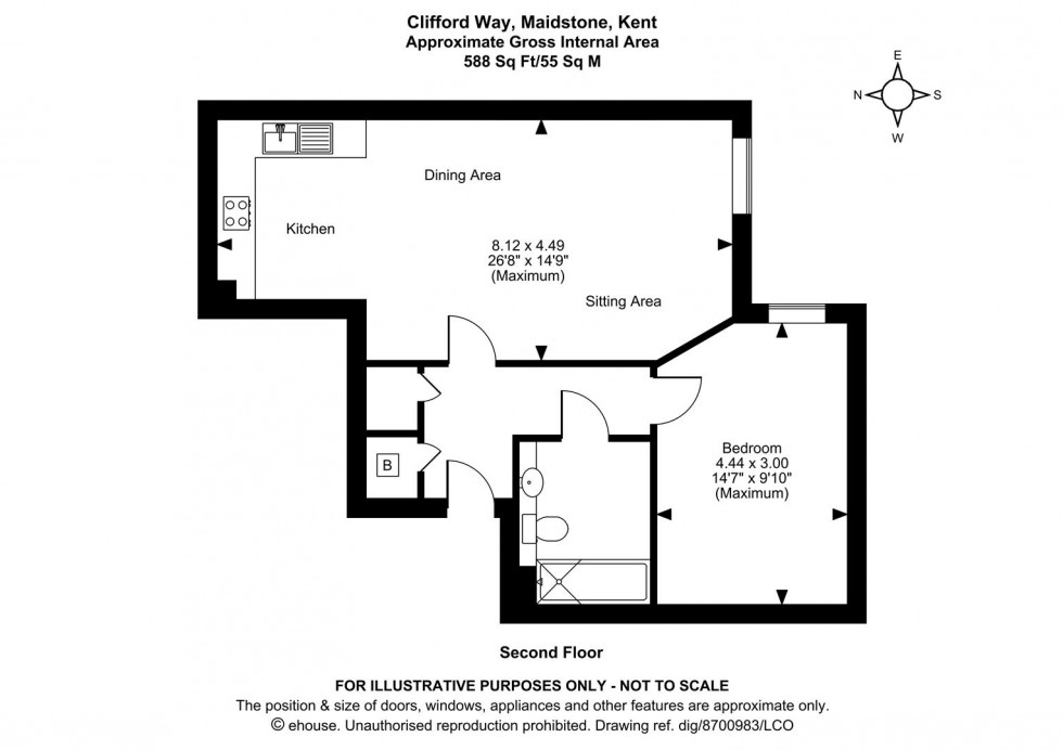 Floorplan for Clifford Way, Maidstone