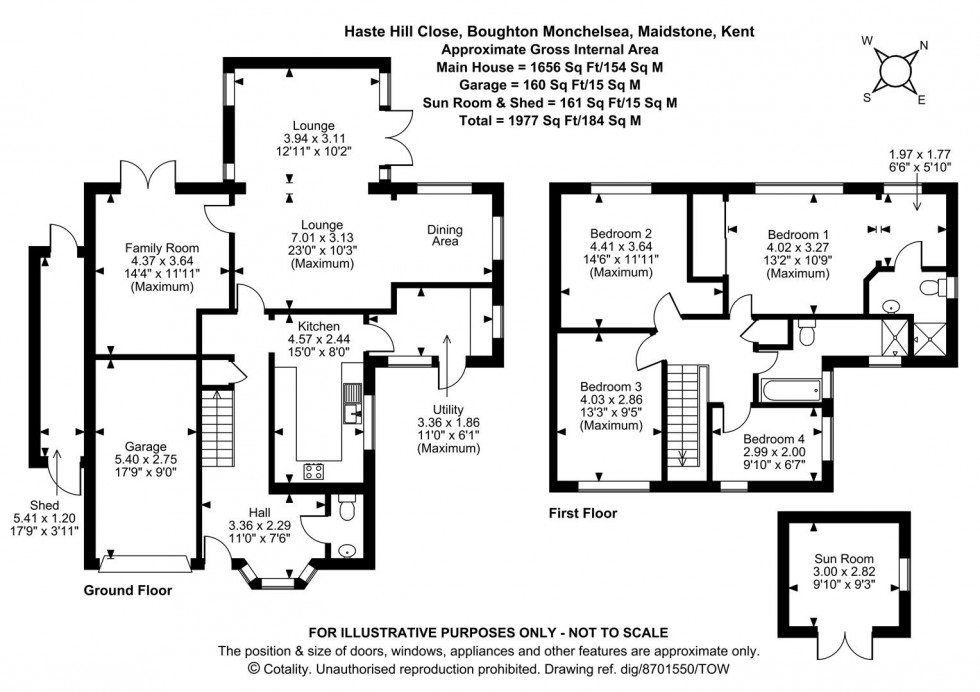 Floorplan for Haste Hill Close, Boughton Monchelsea, Maidstone